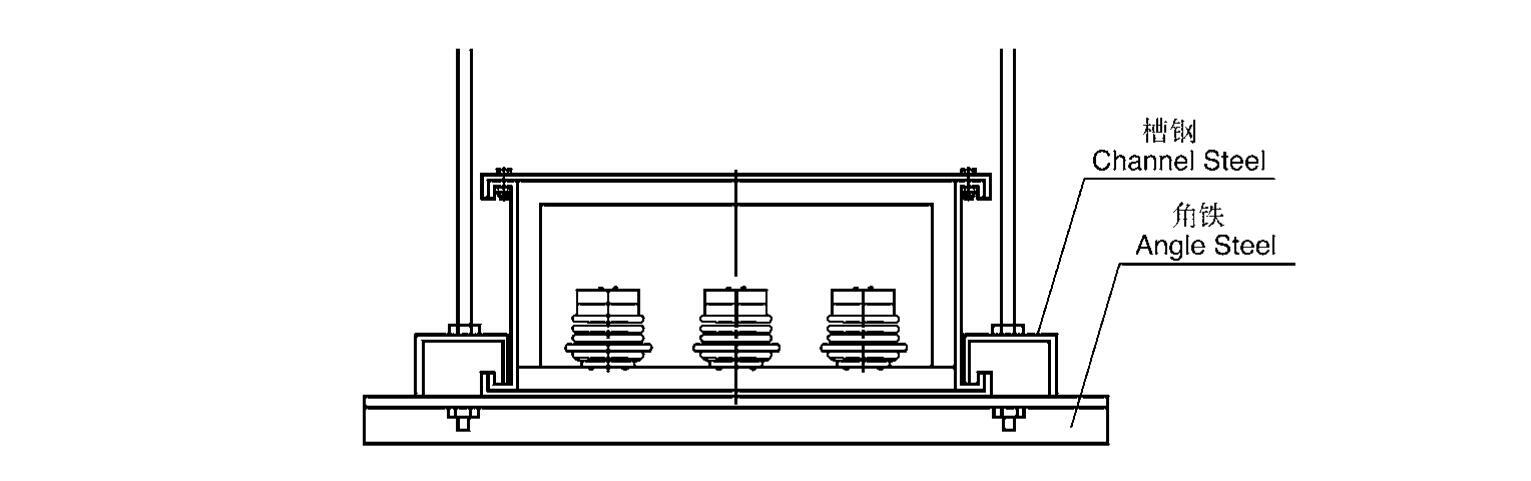 Installazione di a sospensione horizontale di u bus duct